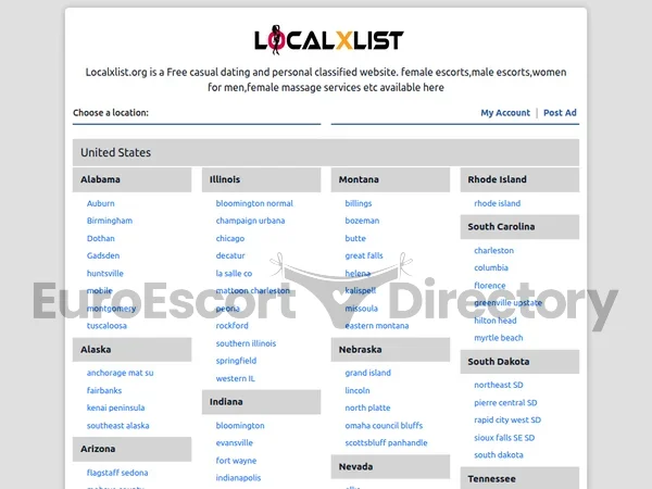 LocalXList website