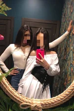 Natalie Santa duo with girl